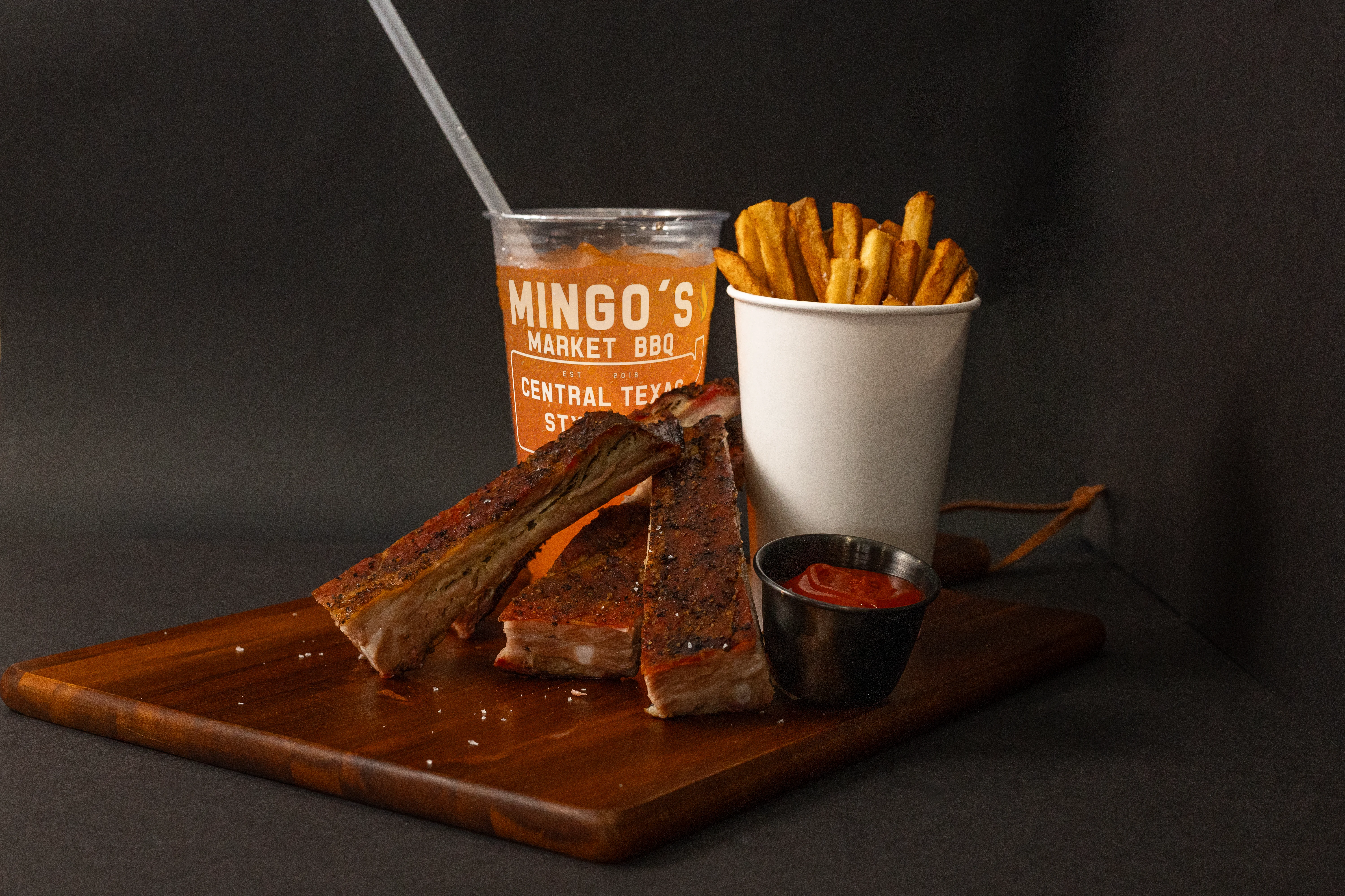 BBQ ribs food photography for local LaBelle BBQ restaurant